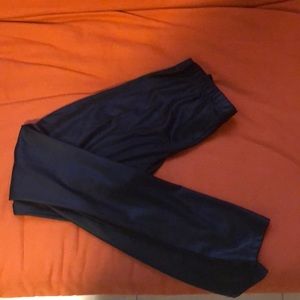 Black leather look leggings